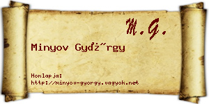 Minyov György névjegykártya