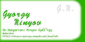 gyorgy minyov business card